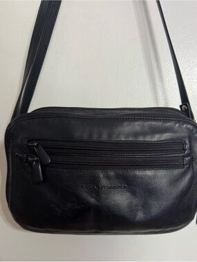 Derek Alexander Black Leather Crossbody Bag